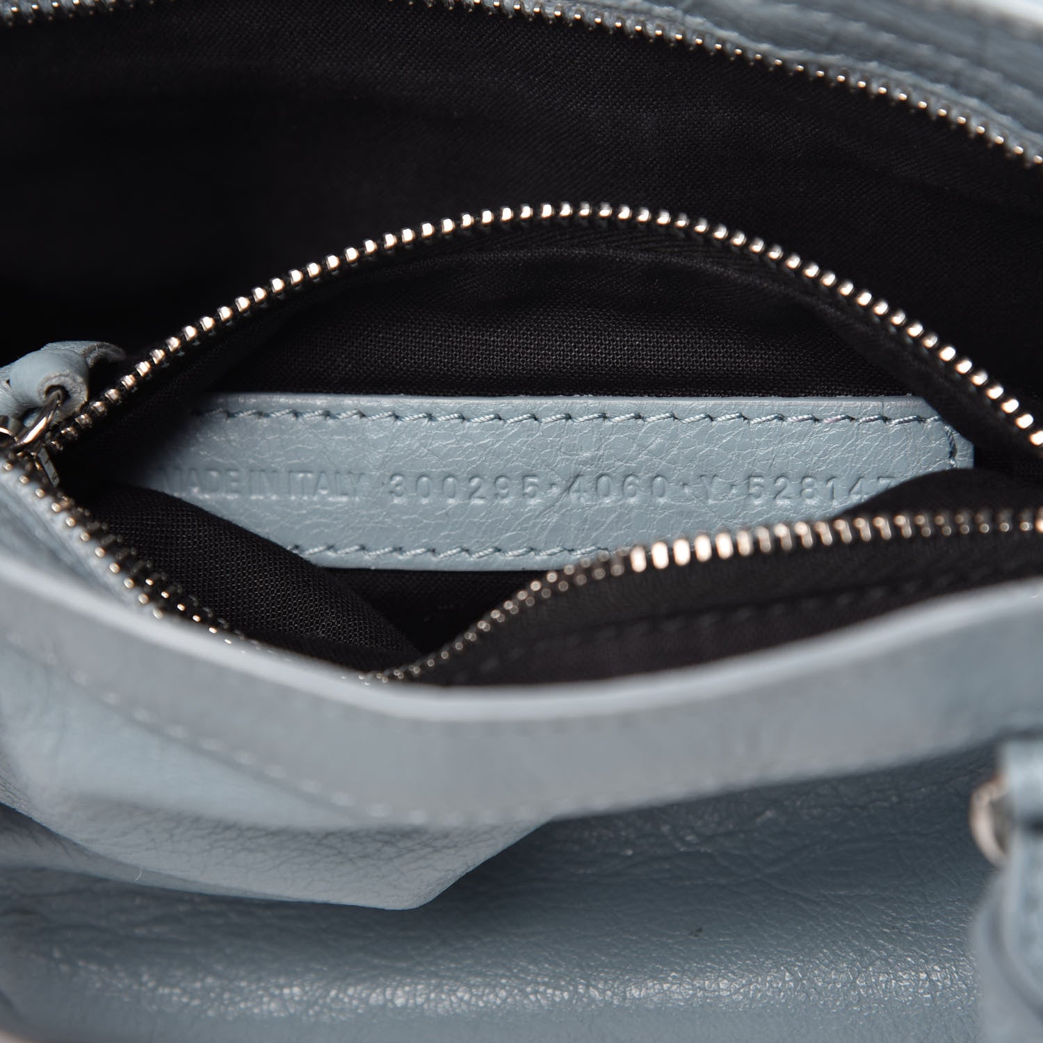 Balenciaga Agneau Classic Silver Hardware Mini City Bleu Gris 9 of 9