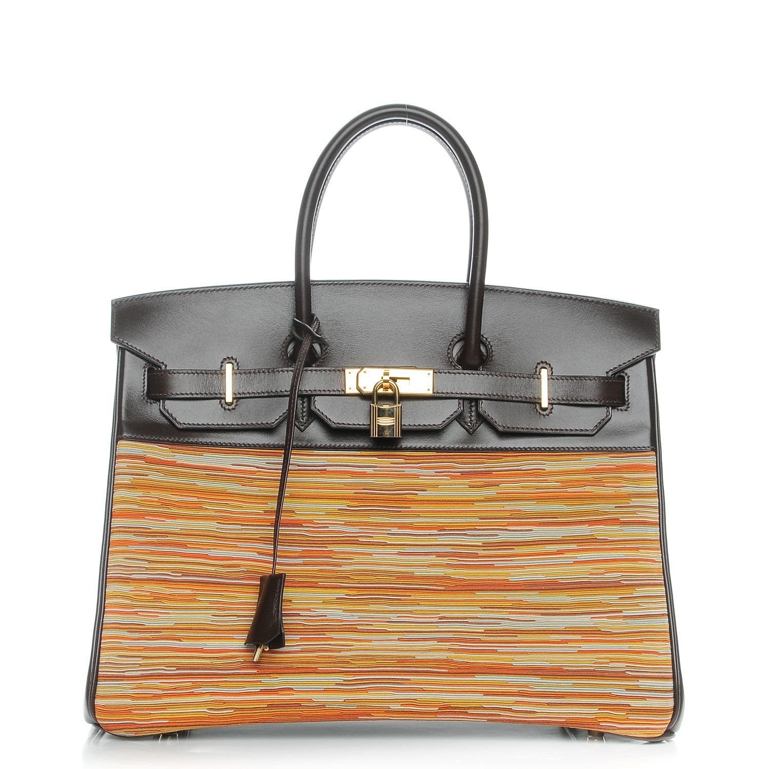 Hermes Box Vibrato Birkin 35 Chocolate 1 of 24