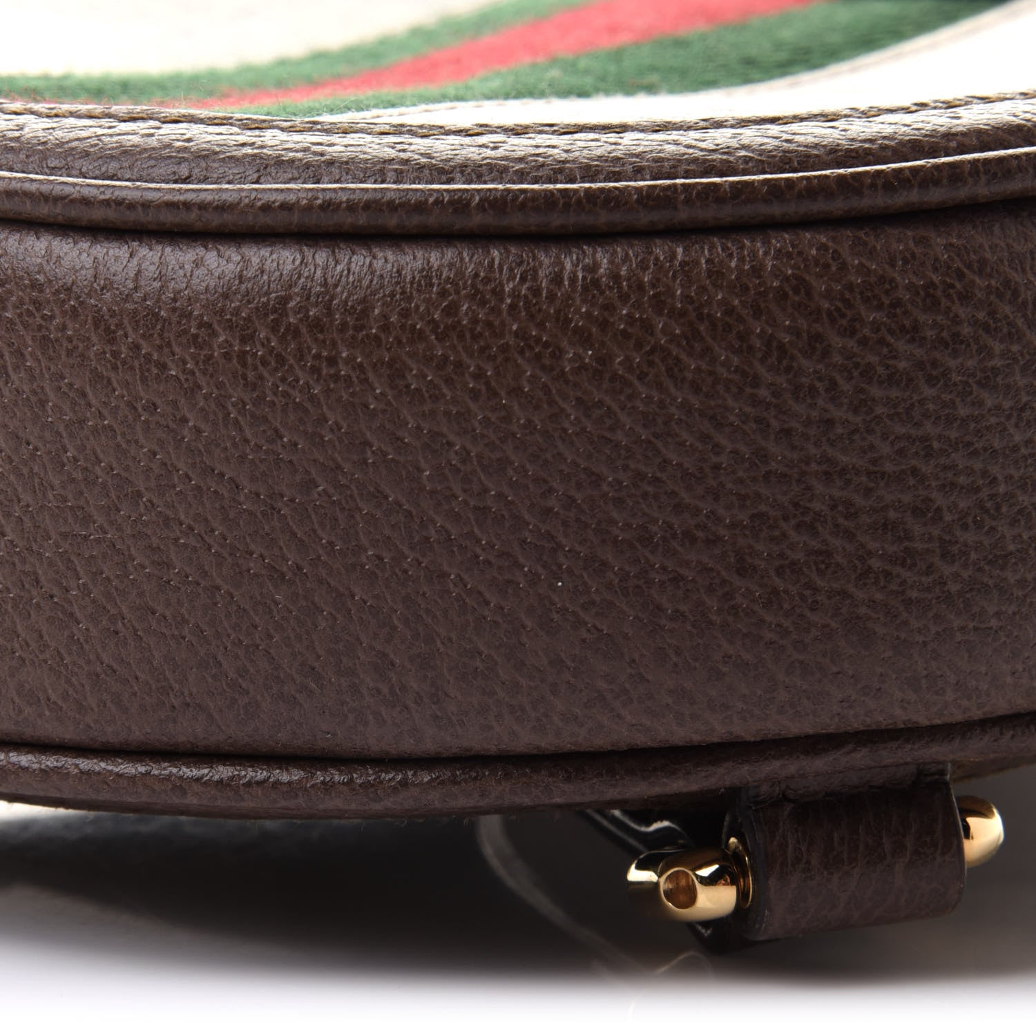 Gucci GG Supreme Monogram Web Mini Ophidia Round Backpack Brown 5 of 9