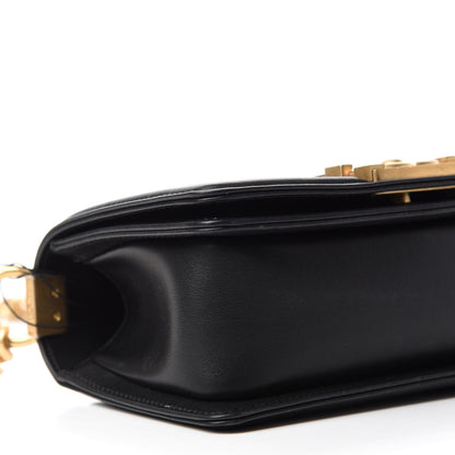 Chanel Calfskin Small Boy Logo Top Handle Flap Black 6 of 13