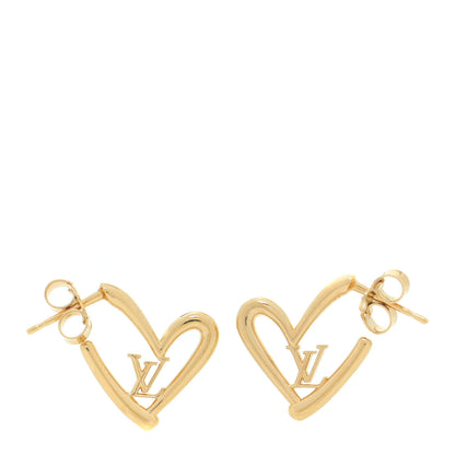 Louis Vuitton Fall In Love Heart Earrings PM Gold 1 of 7