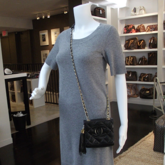 Chanel Black Quilted Shoulder Bag 2 of 9