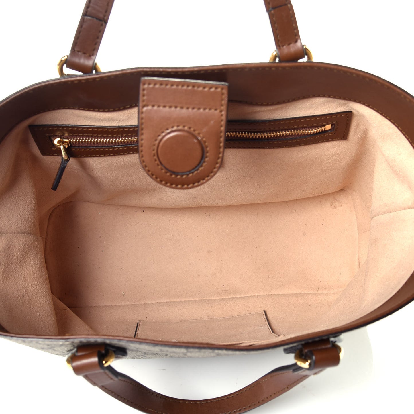 Soft GG Supreme Monogram Small Crossbody Tote Beige Cuir
