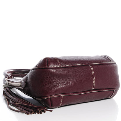 Chanel Leather Tassel Hobo Bordeaux 4 of 10