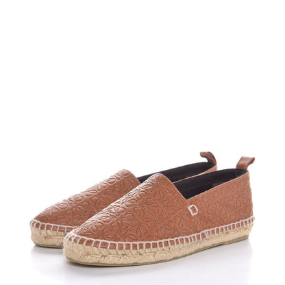 Loewe Calfskin Embossed Repeat Espadrilles 36 Tan 3 of 9