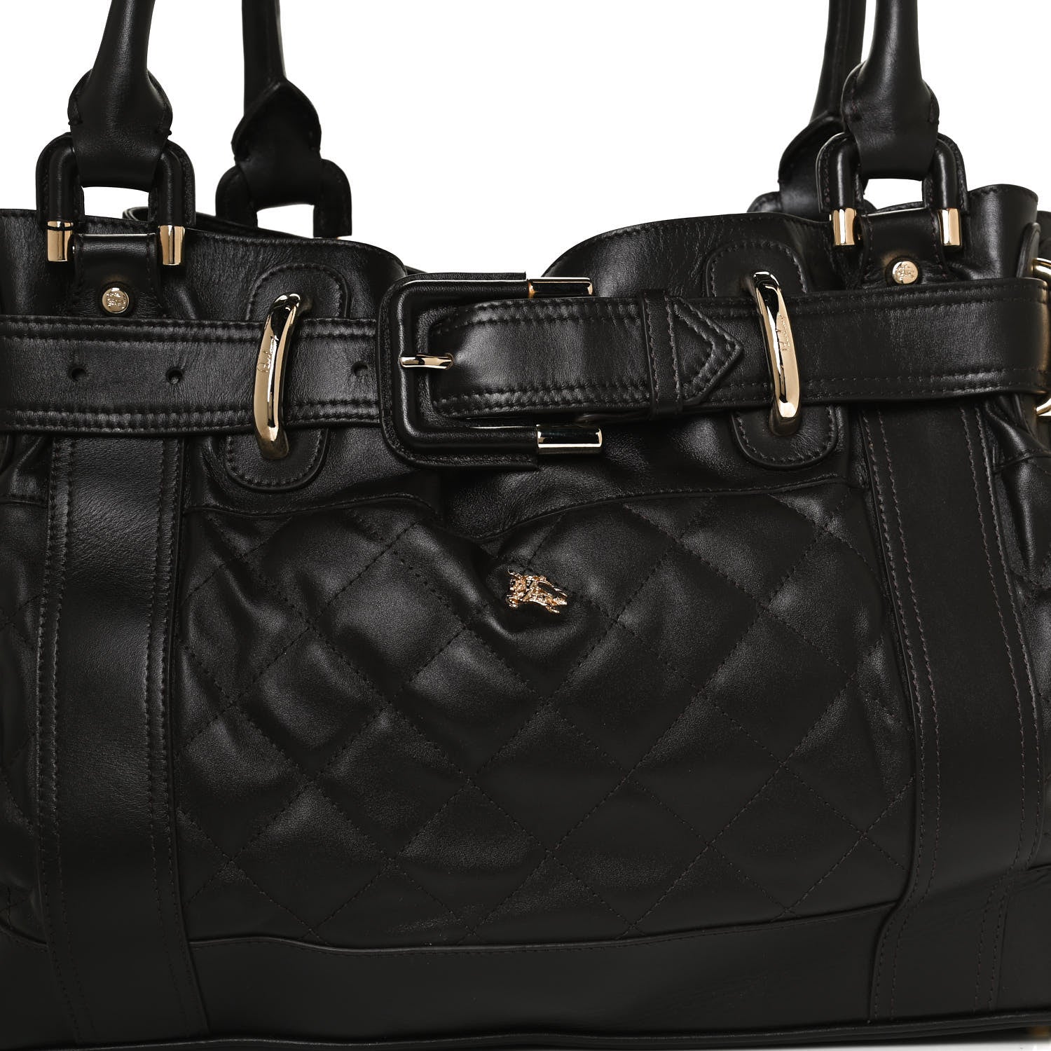 Burberry Calfskin Quilted Beaton Satchel Dark Brown 7 of 10