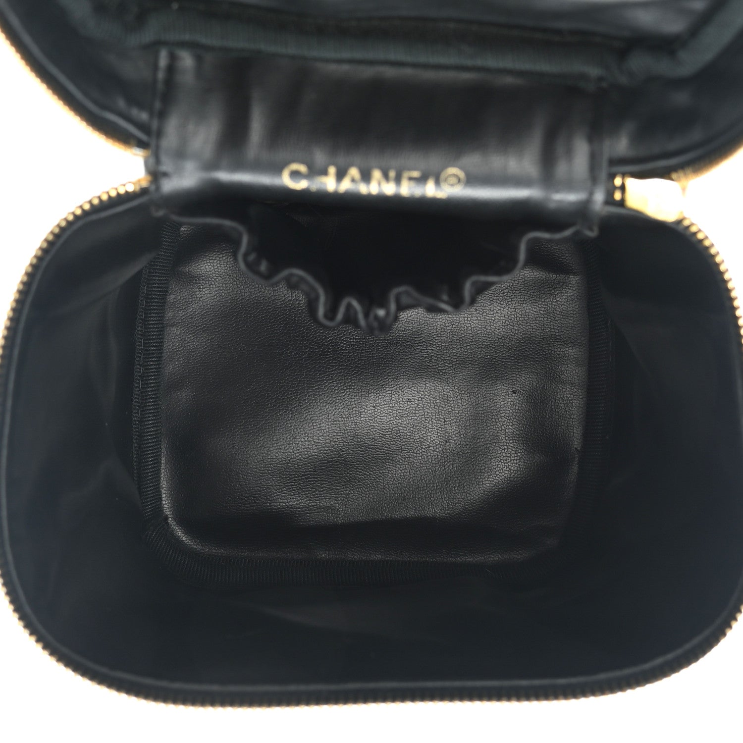 Chanel Lambskin Vanity Cosmetic Case Black 5 of 7