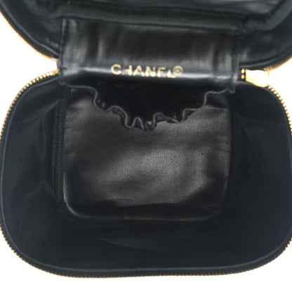 Chanel Lambskin Vanity Cosmetic Case Black 5 of 7