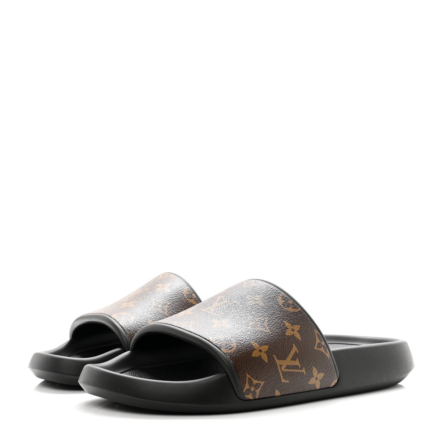Rubber Monogram Mens Waterfront Mules 10 Macassar