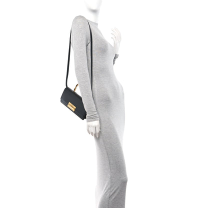 Jimmy Choo Calfskin Diamond Chain Top Handle Black 2 of 9
