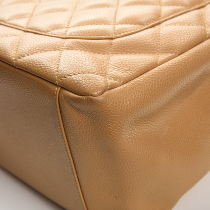 Chanel Caviar Quilted Grand Shopping Tote GST Beige 14 of 15