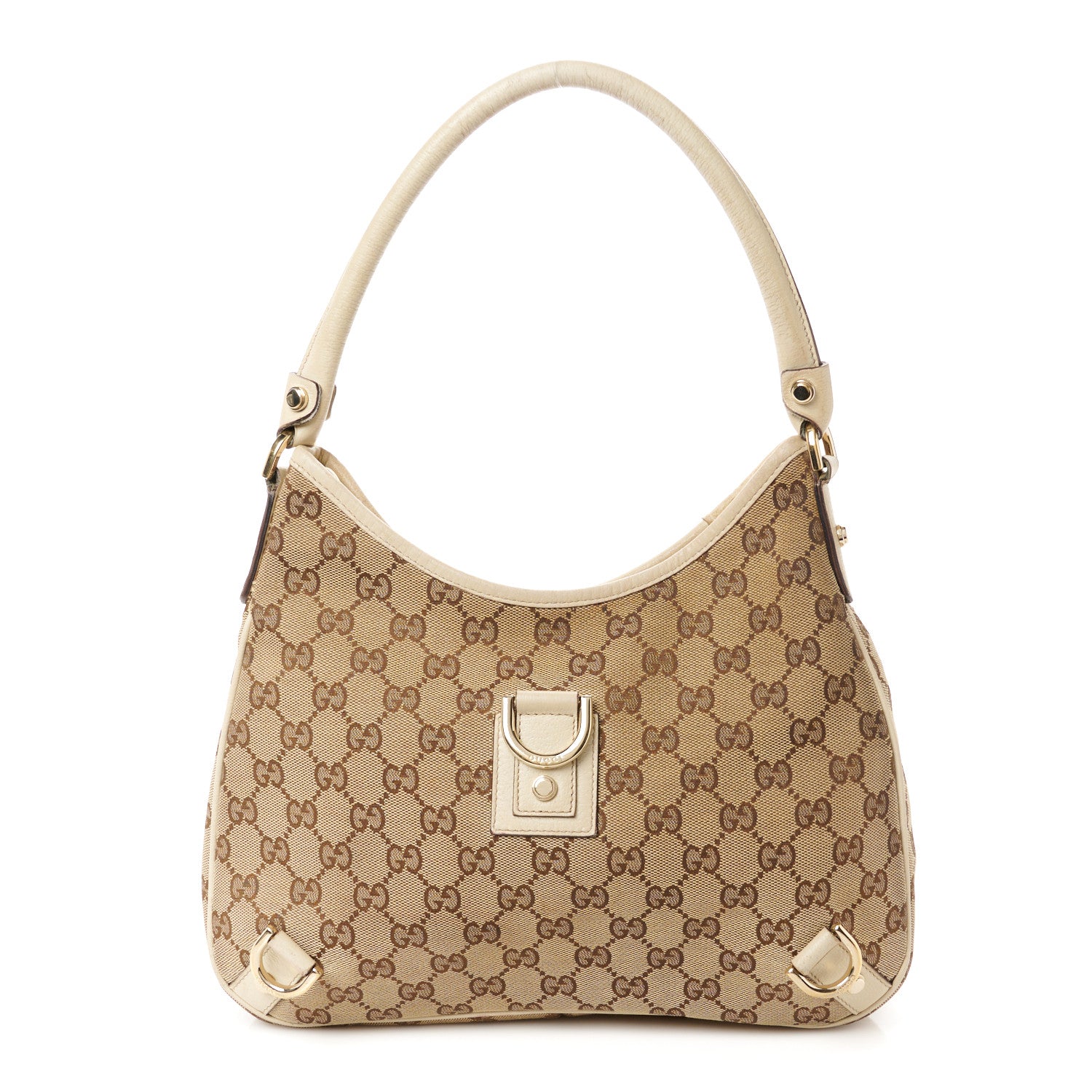 Gucci Monogram Medium Abbey D Ring Hobo Off White 1 of 12