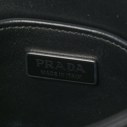 Prada Spazzolato Cleo Flap Shoulder Bag Black 5 of 9