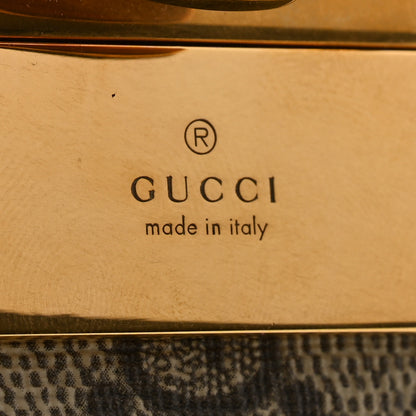 Gucci GG Supreme Monogram Plutone Calfskin Double G Reversible 37mm Belt 120 48 Beige Ebony New Acero 4 of 8