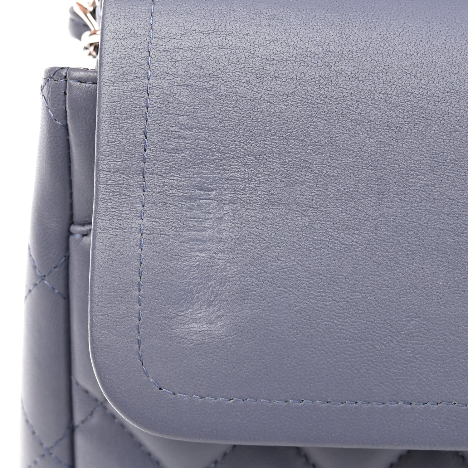 Chanel Lambskin Quilted Maxi Double Flap Light Purple 13 of 14