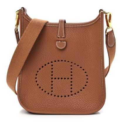 Hermes Taurillon Clemence Evelyne TPM Gold 1 of 11