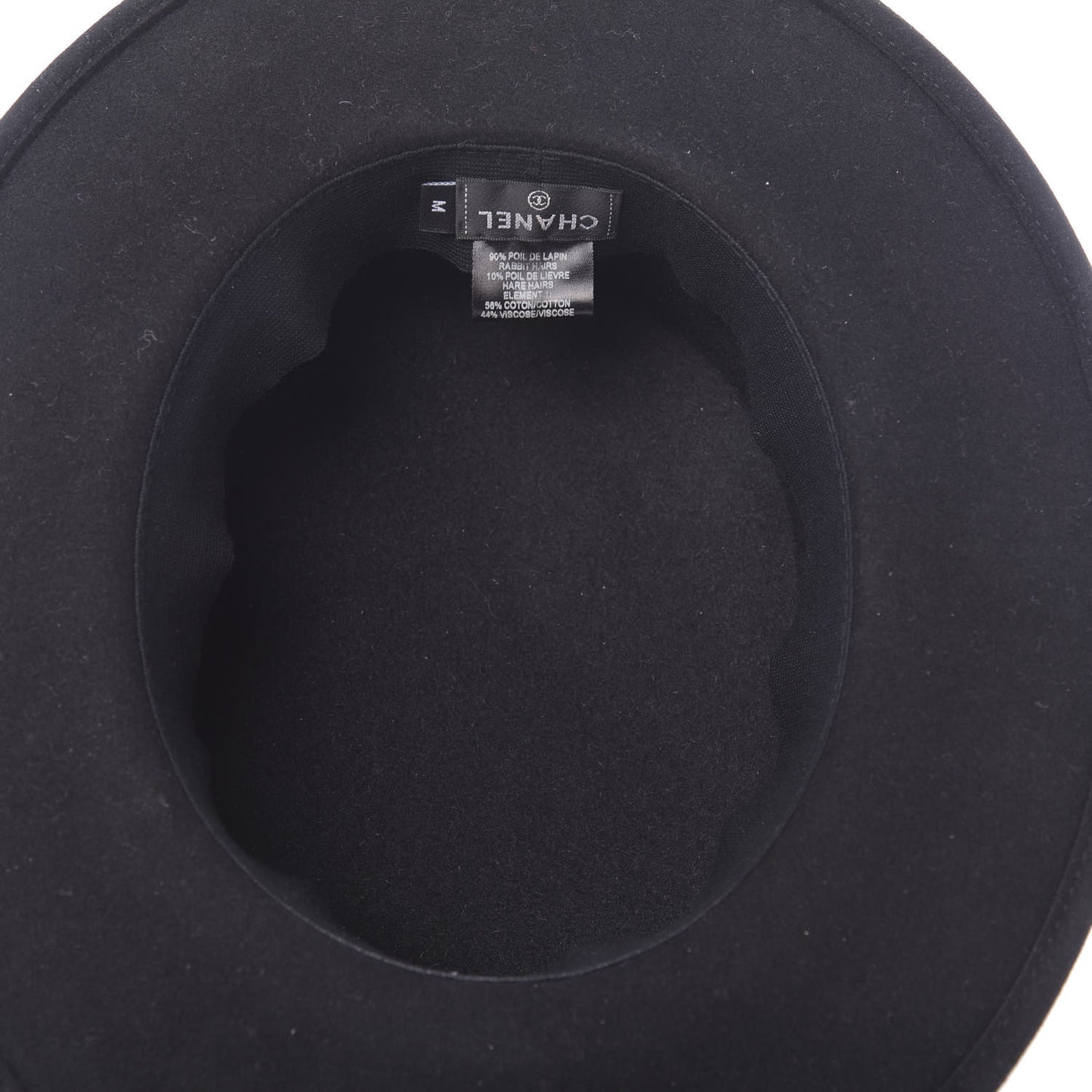 Felt Hat M Black White