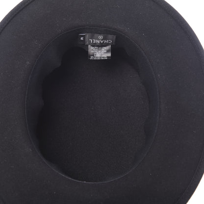 Chanel Felt Hat M Black White 5 of 7