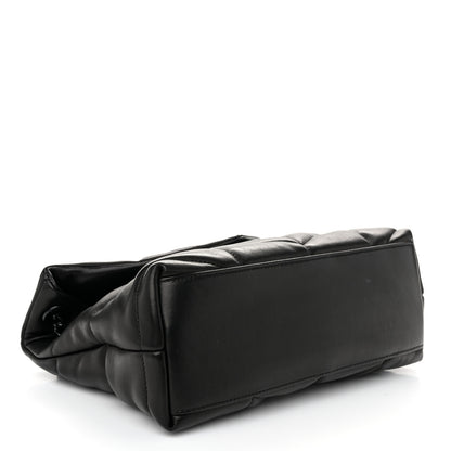 Saint Laurent Lambskin Quilted Monogram Monochrome Small Loulou Puffer Chain Satchel Black 4 of 10
