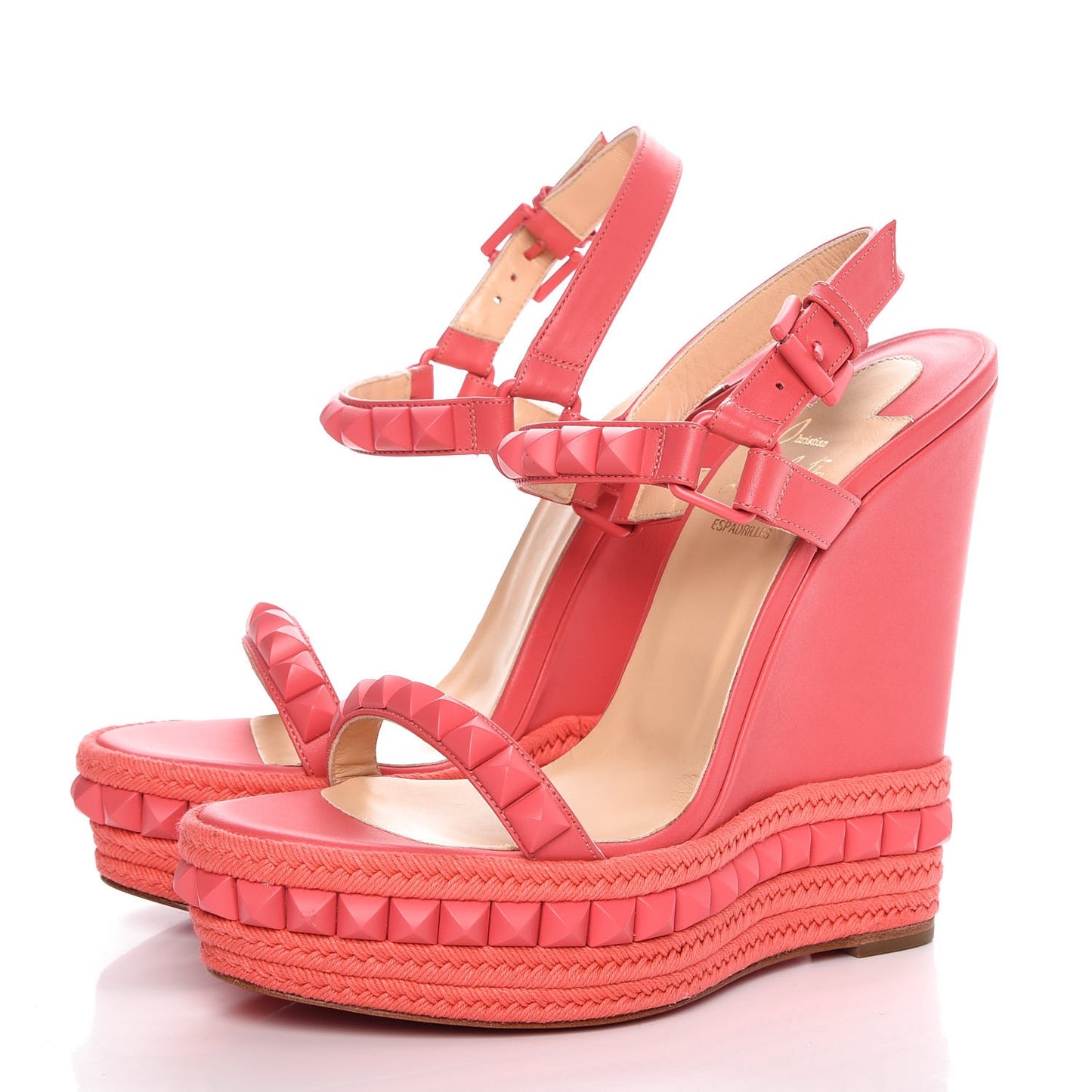 Calfskin Rope Cataclou 140 Wedge Sandals 38 Framboisine