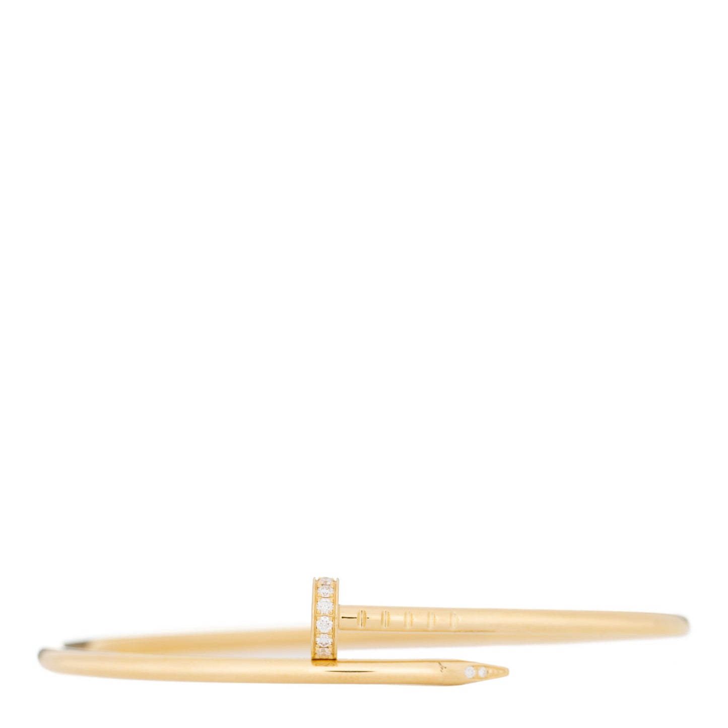 18K Yellow Gold Diamond Small Juste Un Clou Bracelet 17