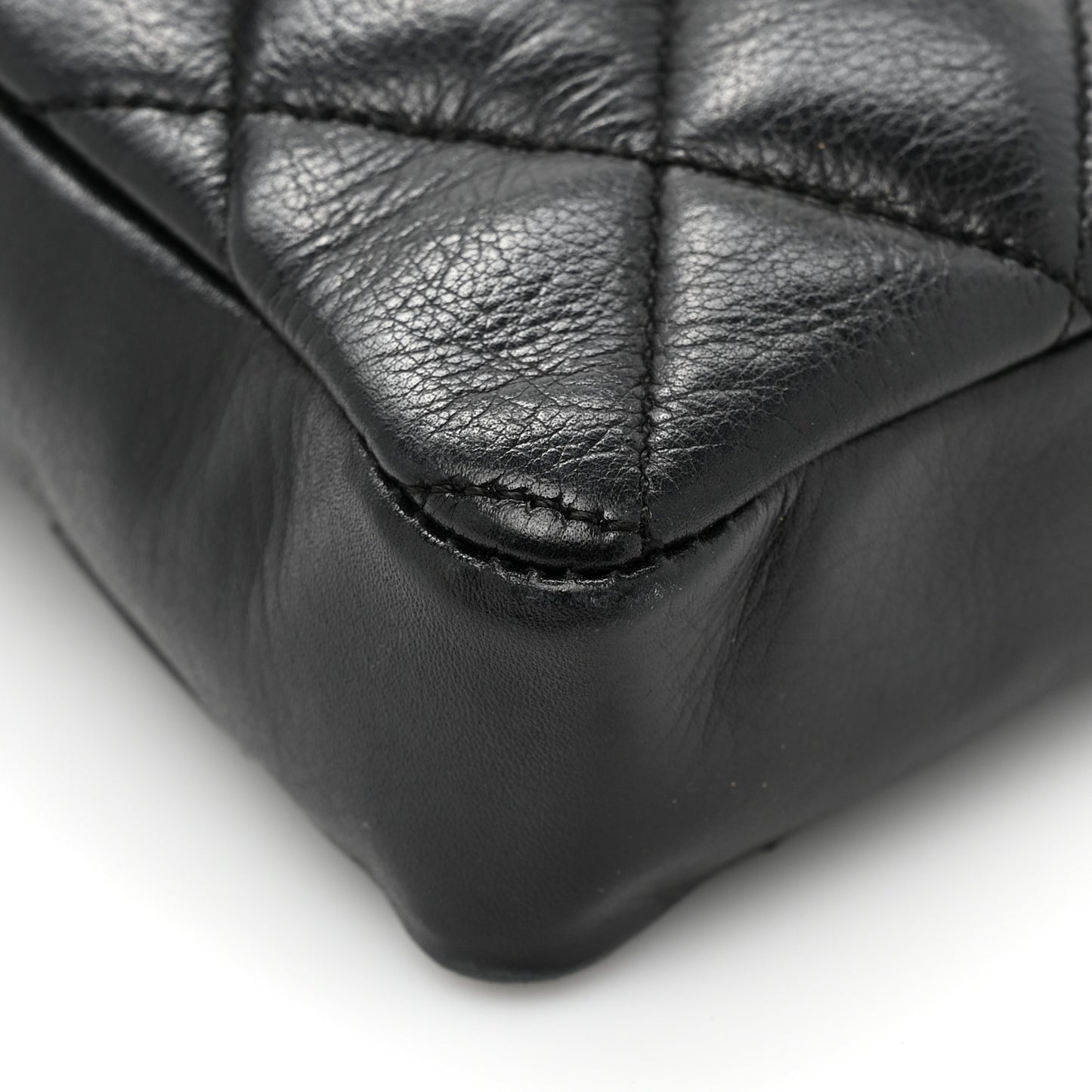 Lambskin Quilted Flap Waist Belt Bag 75 30 Black