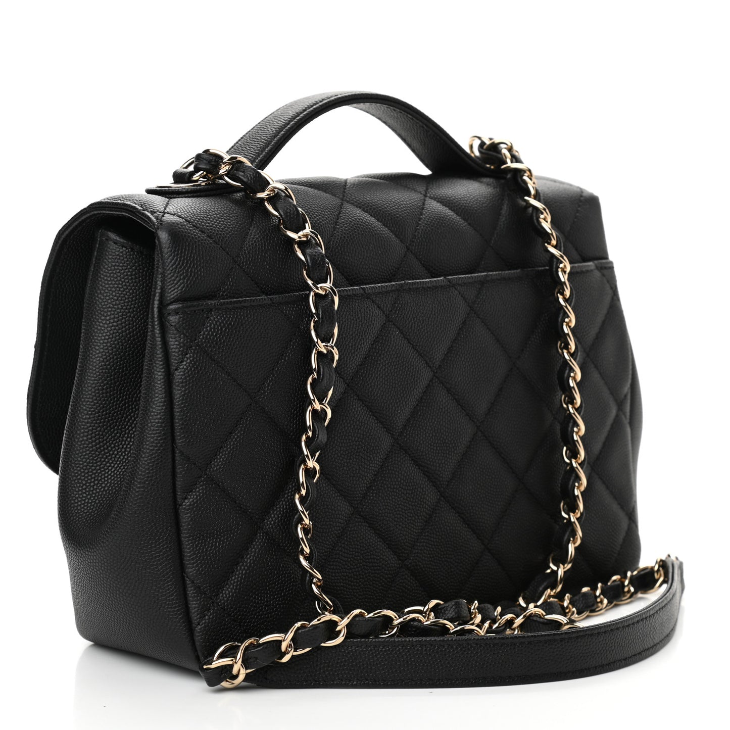 Caviar Quilted Medium Business Affinity Flap Black