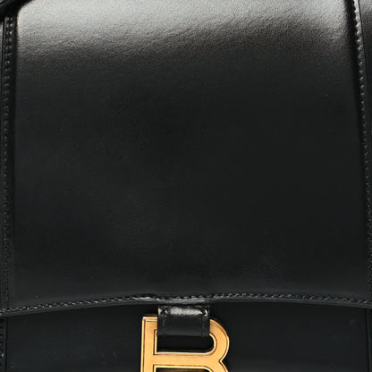 Balenciaga Shiny Box Calfskin Medium Hourglass Top Handle Bag Black 7 of 13