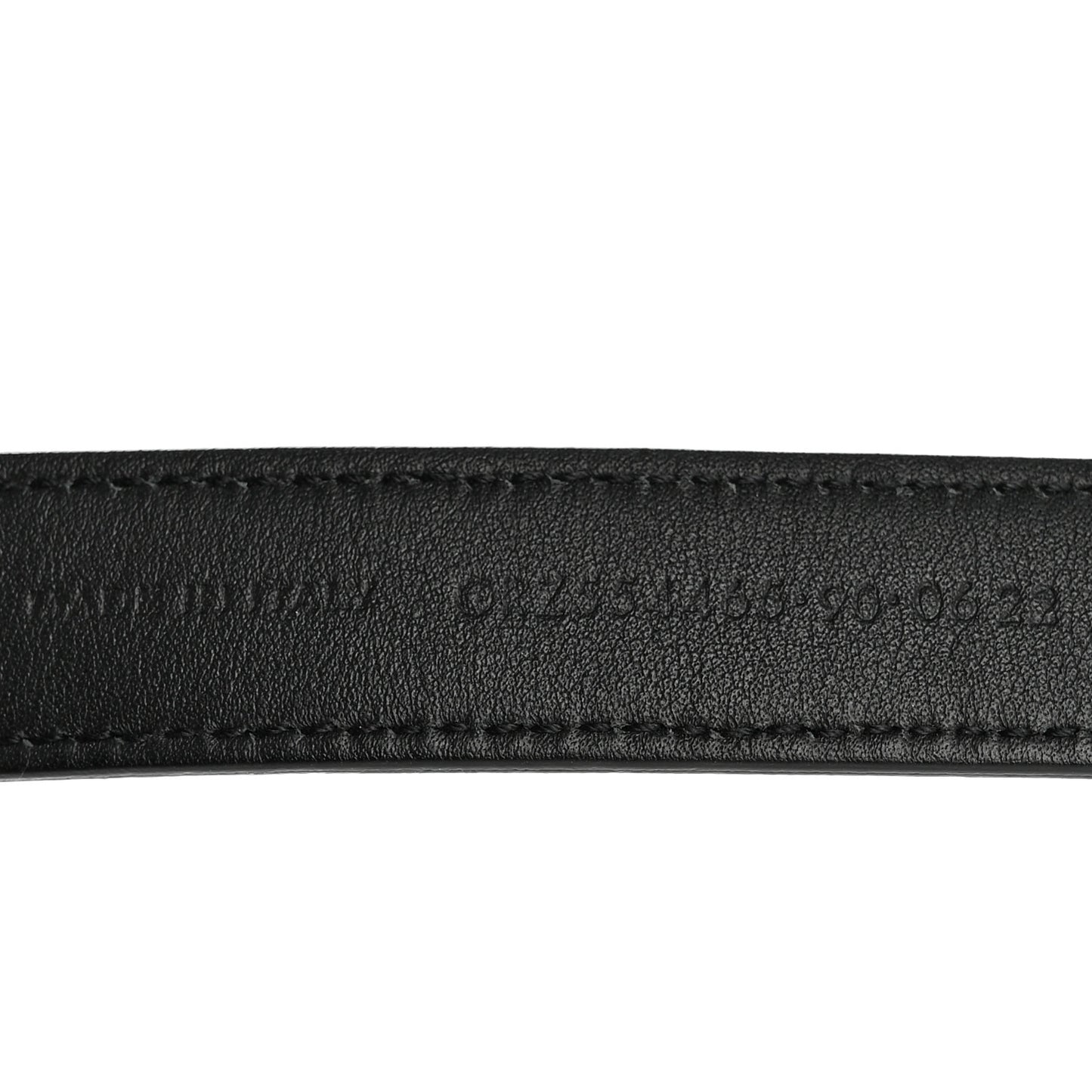 Smooth Calfskin Monogram Square Buckle Belt 90 Black