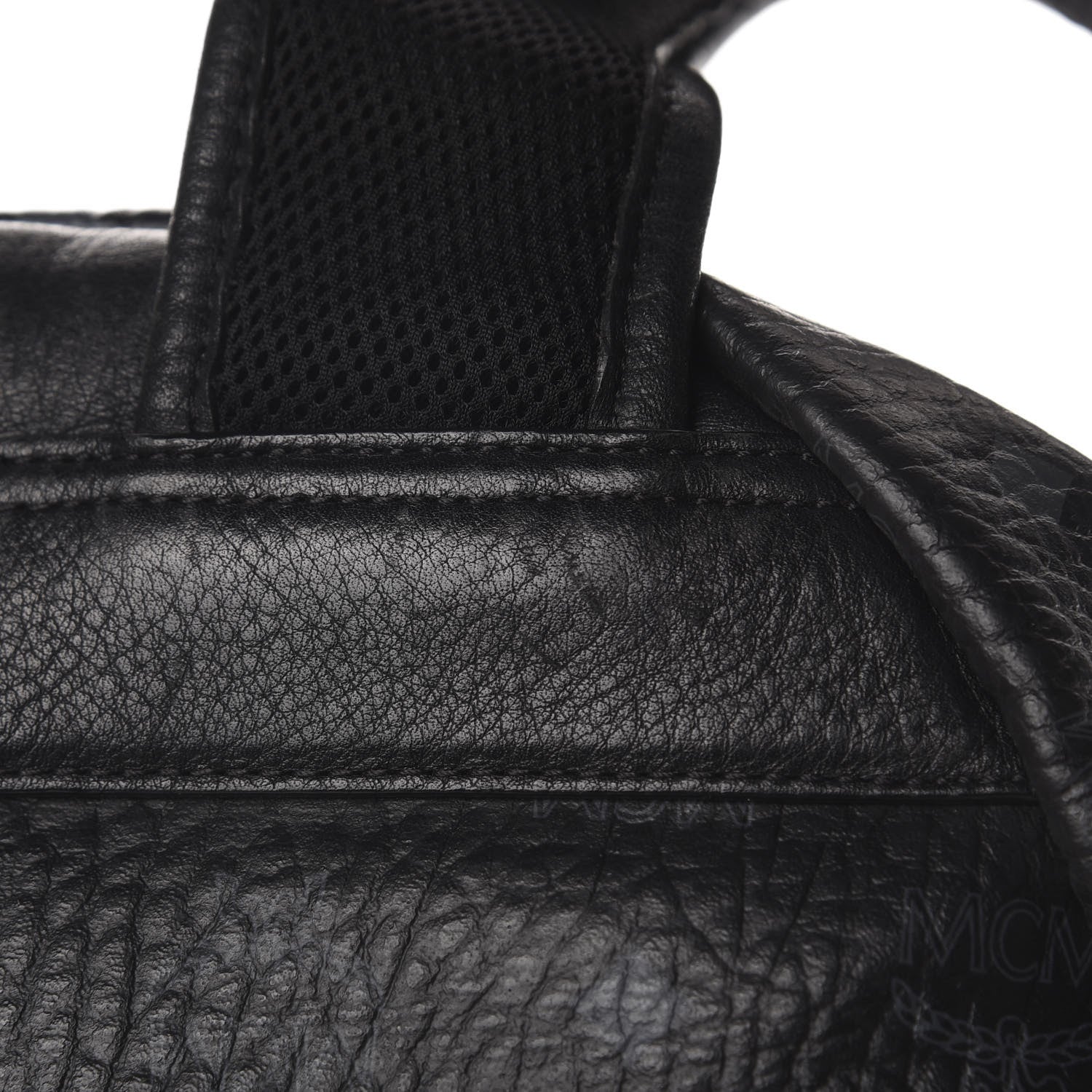 MCM Visetos Studded Colorblock Medium Stark Brock Backpack Black 13 of 13