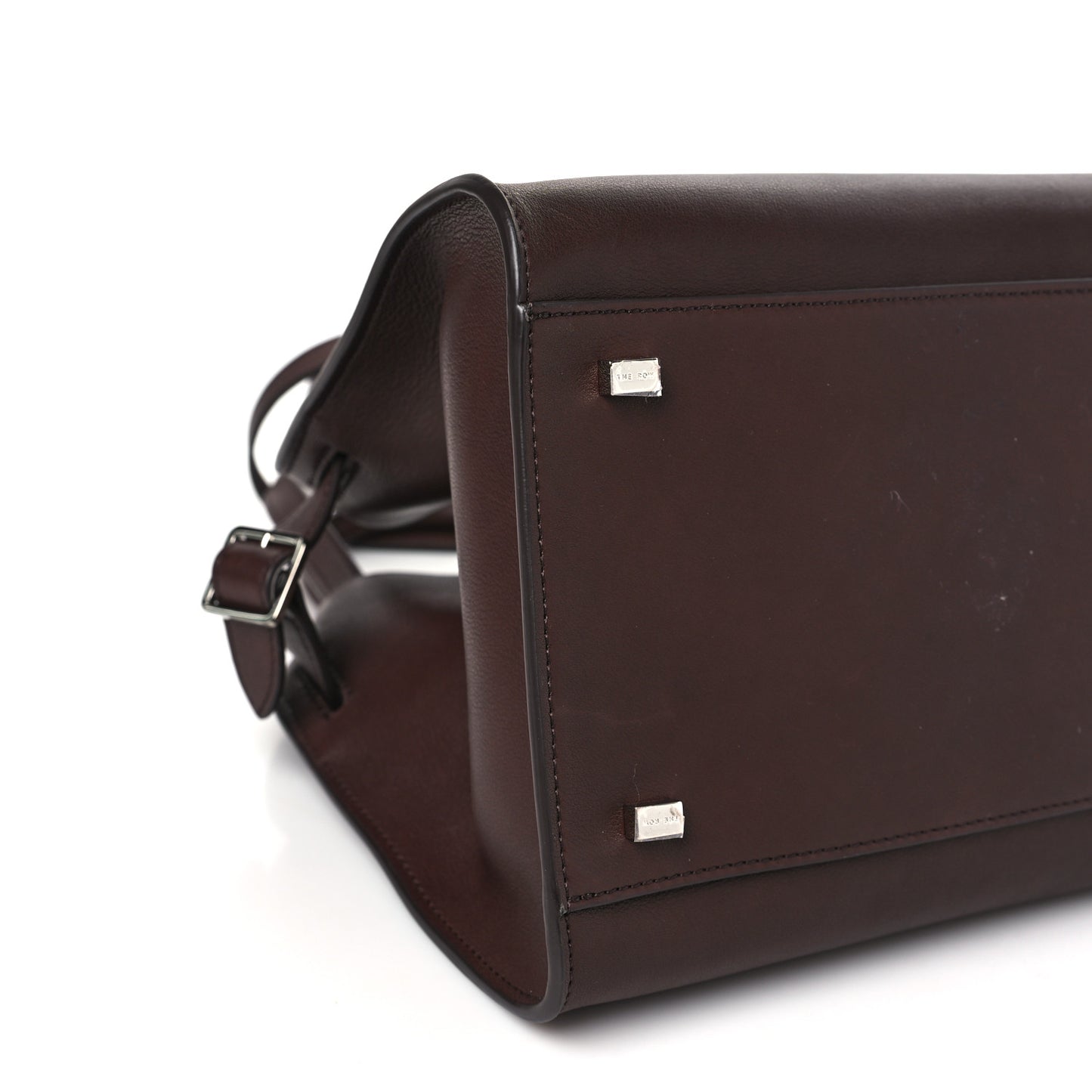 Polished Saddle Calfskin Soft Margaux 12 Dark Brown