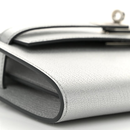 Hermes Metallic Chevre Chamkilight Kelly Wallet To Go Argent 9 of 11