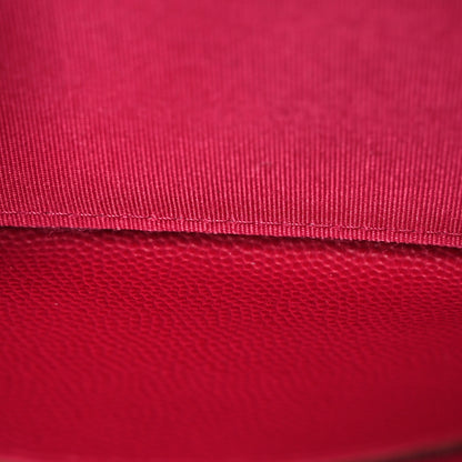 Chanel Caviar Camellia Embossed Medium Zip Around Wallet Fuchsia 5 of 9