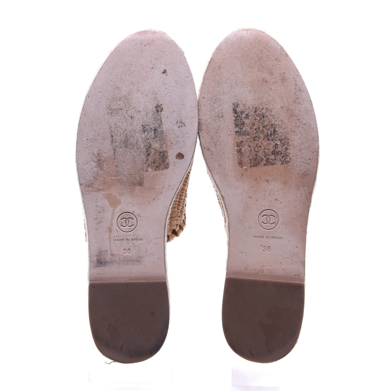 Chanel Suede Grosgrain CC Espadrille Mules 36 Dark Beige 9 of 12