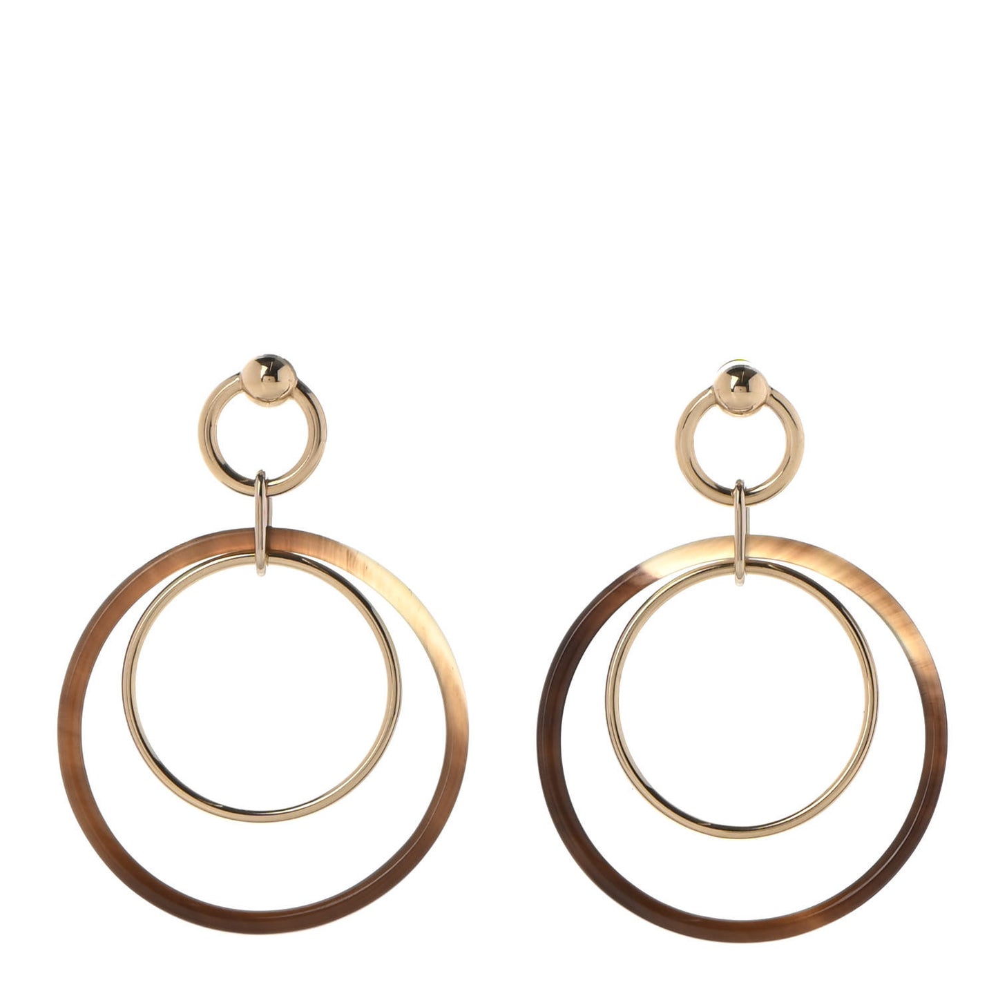 Permabrass Buffalo Horn Amulletes Duo Earrings