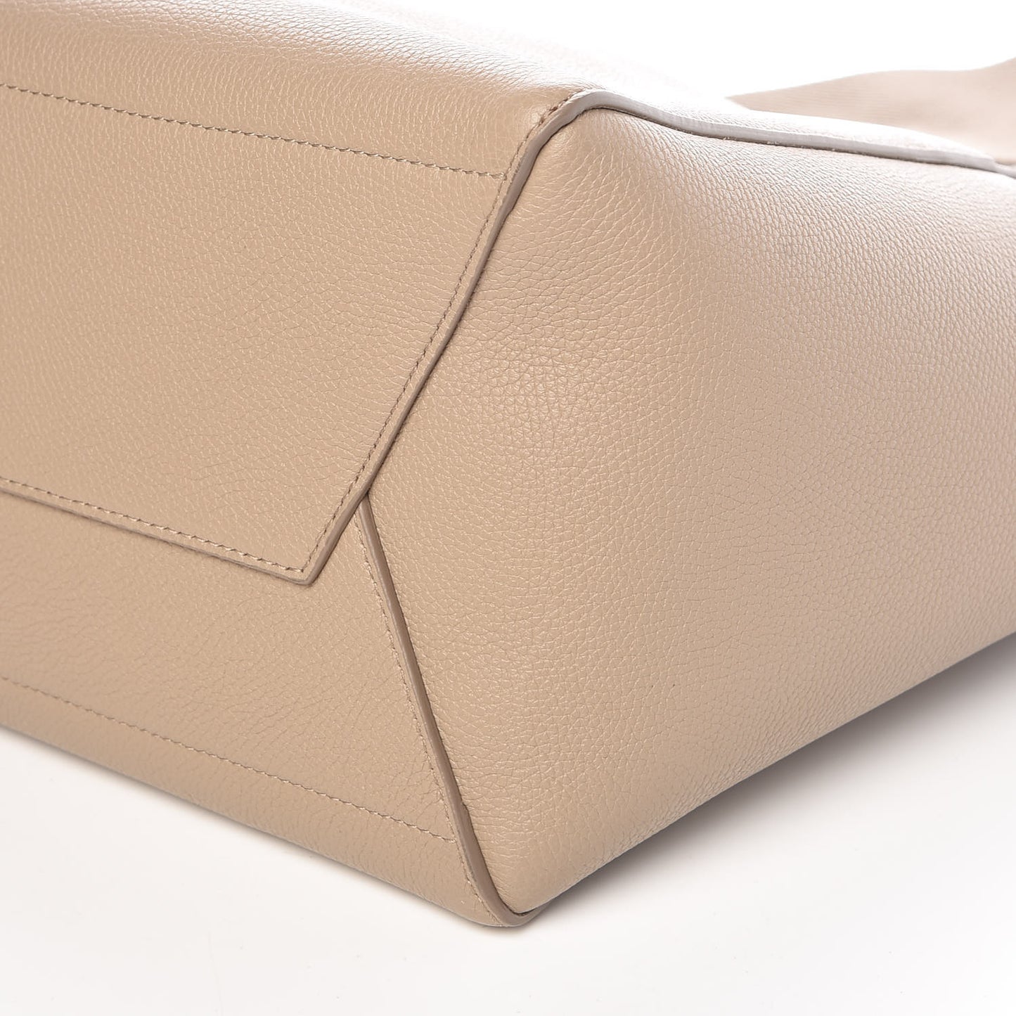 Soft Grained Calfskin Sangle Bucket Bag Dune