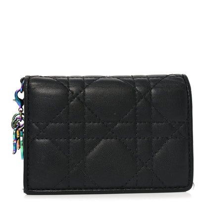 Christian Dior Lambskin Cannage Mini Lady Dior Wallet Black 1 of 7