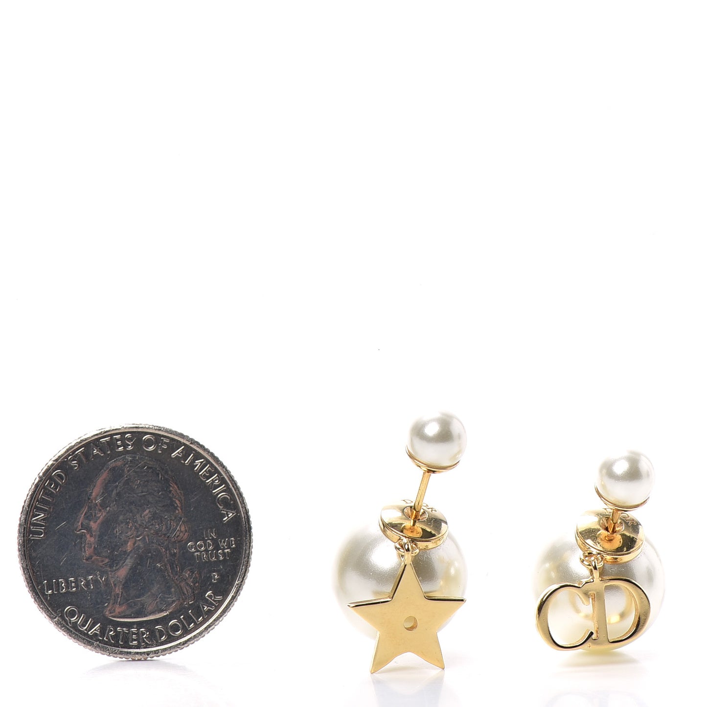 Pearl Mise En Dior Logo Tribal Earrings