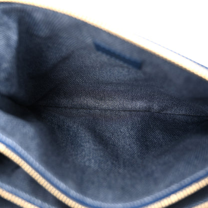 Louis Vuitton Lambskin Embossed Monogram Coussin PM Denim Blue 5 of 11