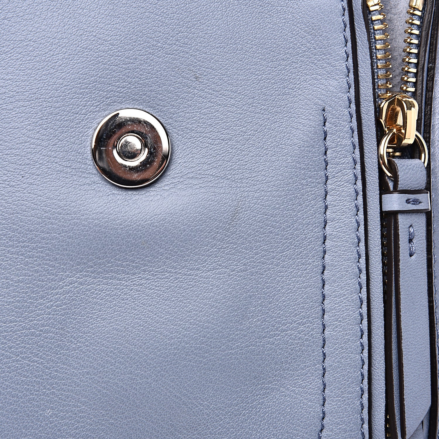 Chloe Suede Calfskin Mini Faye Backpack Washed Blue 10 of 13