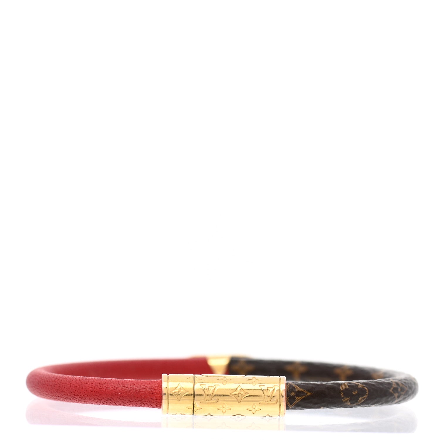 Louis Vuitton Monogram Daily Confidential Bracelet 17 Red 2 of 7