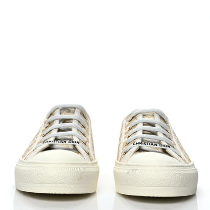 Christian Dior Canvas Oblique Walk'N'Dior Low Top Sneakers 38 Gold 2 of 8