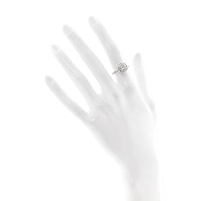 Tiffany Platinum Diamond .58ct Soleste Cushion Cut Double Halo Engagement Ring 48 4.5 2 of 6