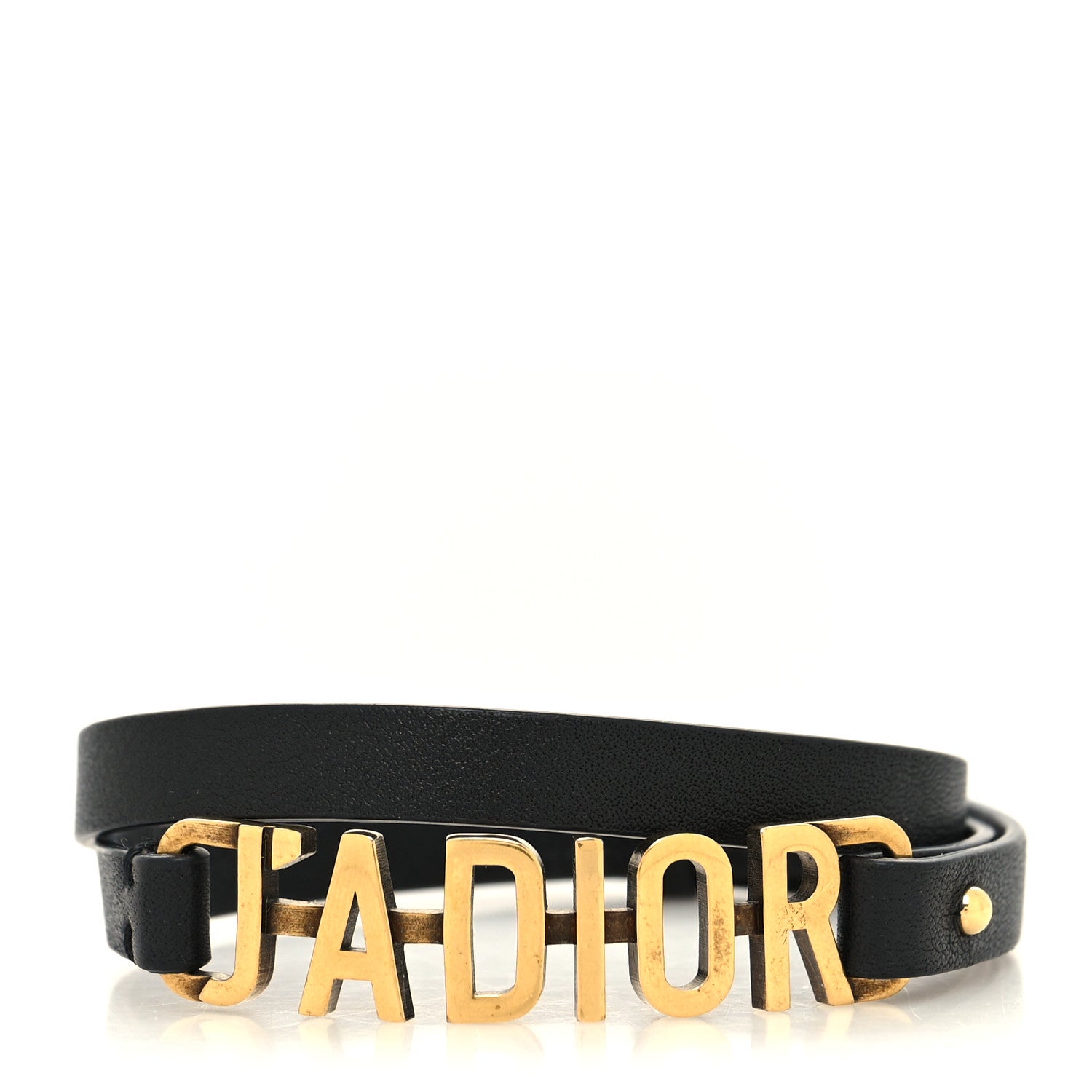 Christian Dior Calfskin J'adior Double Bracelet Black 1 of 4