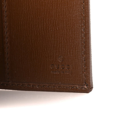 Gucci GG Supreme Monogram Azalea Calfskin Retro Interlocking G Passport Case Beige Red 7 of 11
