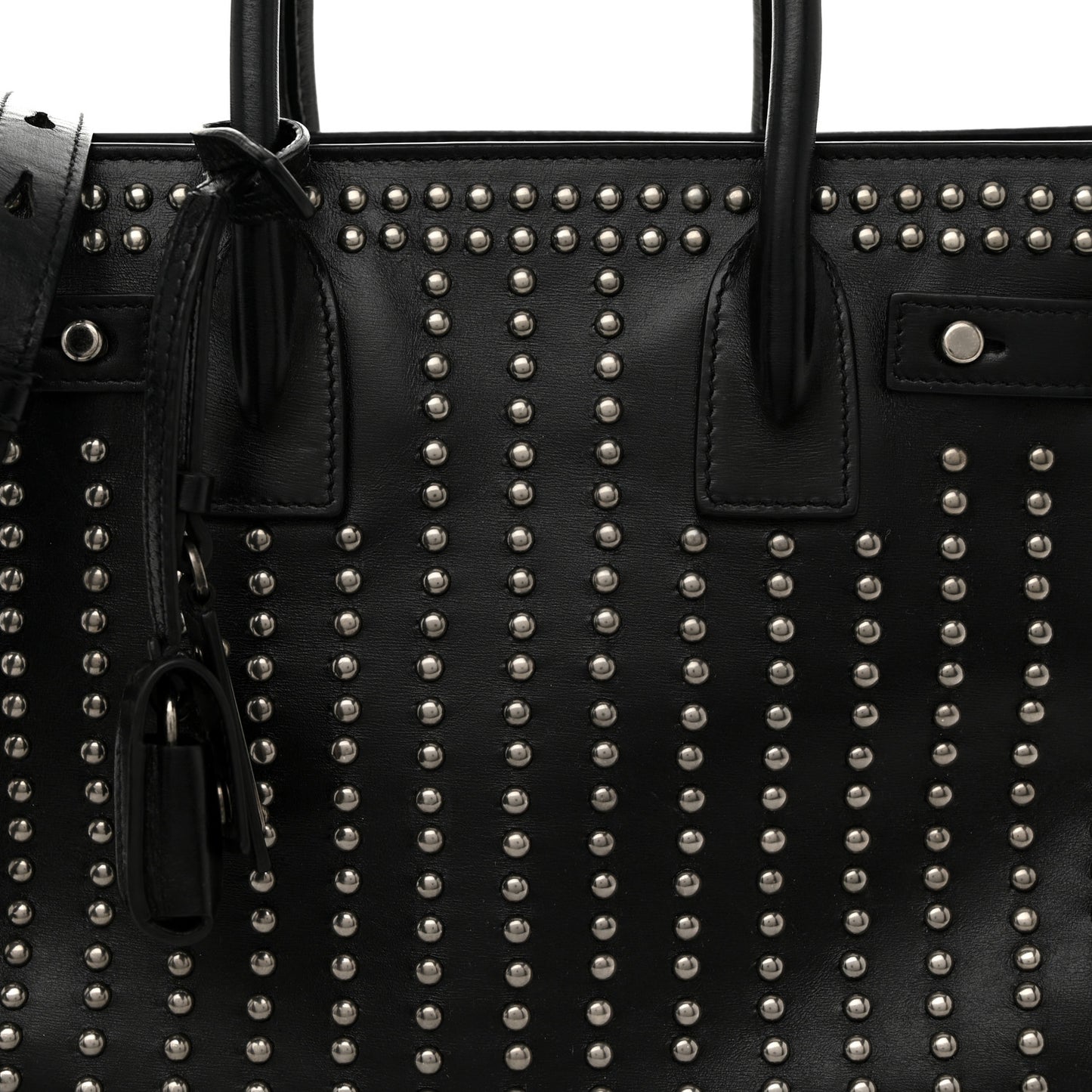 Smooth Calfskin Studded Small Sac De Jour Black