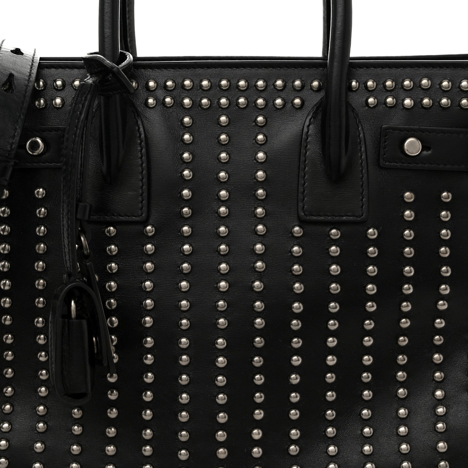 Saint Laurent Smooth Calfskin Studded Small Sac De Jour Black 8 of 12