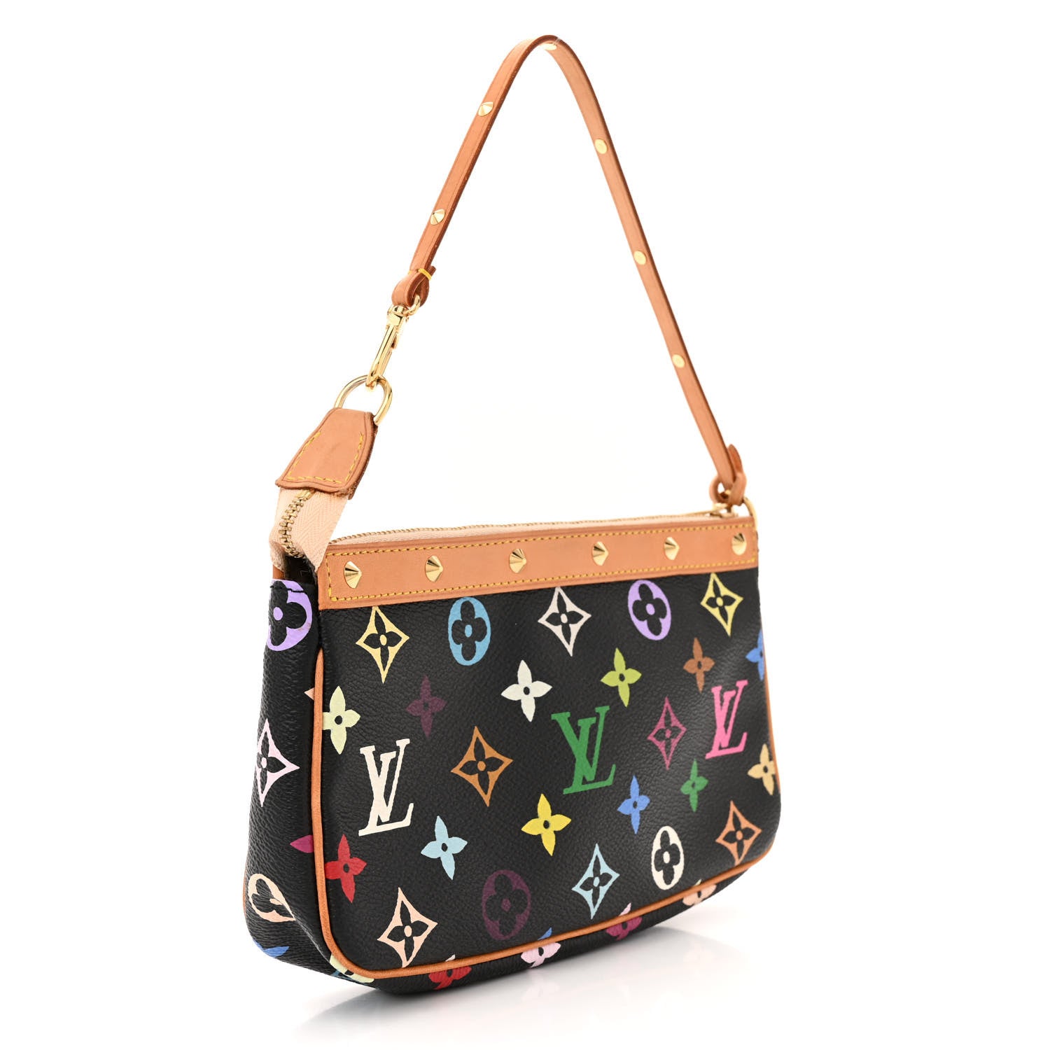Louis Vuitton Monogram Multicolor Pochette Accessories Black 3 of 11