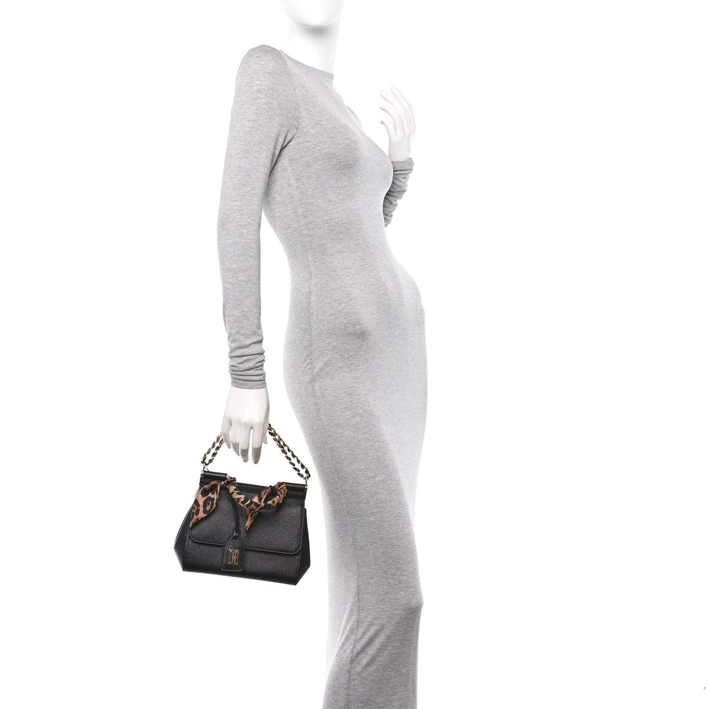 Dauphine Small Miss Sicily Satchel With Scarf Black