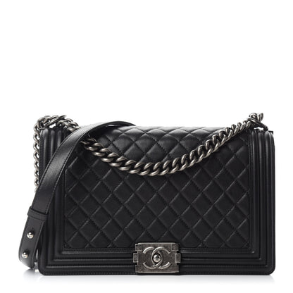 Chanel Calfskin Quilted New Medium Boy Flap Black 1 of 11